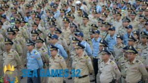 Gần 24.000 người thuộc nhiều lực lượng an ninh Campuchia được huy động cho SEA Games 32 và Para Games 12. Ảnh: AFP