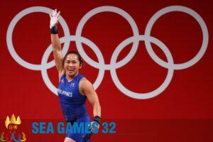 Nhà vô địch cử tạ Olympic 2021 Hidilyn Diaz của Philippines. Ảnh: Reuters