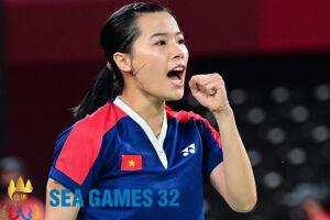 Tay vợt cầu lông nữ số một Việt Nam Nguyễn Thuỳ Linh. Ảnh: AFP