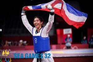 VĐV Thái Lan Panipak Wongpattanakit là ngôi sao số một ở taekwondo SEA Games 32. Ảnh: Reuters