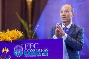 Ông Shokha trong một phiên họp của LĐBĐ Campuchia hồi tháng 3 tại Phnom Penh. Ảnh: FFC