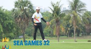 Khánh Hưng ở vòng hai đấu gậy cá nhân nam chiều 9/5. Ảnh: Vietnam National Golf Team