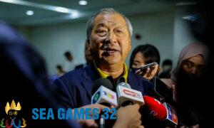 Ông Lee Tian Hock trong lễ xuất quân của đội bóng rổ Malaysia tại Kuala Lumpur ngày 3/5/2023. Ảnh: Bernama